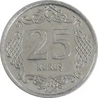 سکه 25 کروش 2009 جمهوری - AU55 - ترکیه