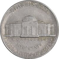 سکه 5 سنت 1990D جفرسون - AU55 - آمریکا