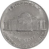 سکه 5 سنت 1990D جفرسون - AU58 - آمریکا