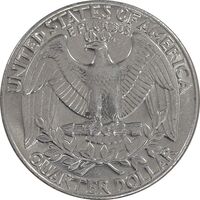 سکه کوارتر دلار 1990D واشنگتن - AU58 - آمریکا