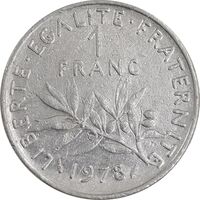 سکه 1 فرانک 1978 جمهوری پنجم - EF45 - فرانسه