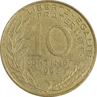 سکه 10 سانتیم 1993 جمهوری کنونی - ماریان - EF45 - فرانسه