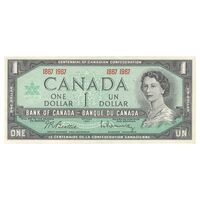 اسکناس 1 دلار 1967 الیزابت دوم - بدون شماره سریال - تک - EF40 - کانادا