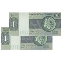 اسکناس 1 کروزریو بدون تاریخ (1980) جمهوری فدراتیو - EG², CGL - جفت - UNC65 - برزیل