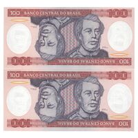 اسکناس 100 کروزریو بدون تاریخ(1984) جمهوری فدراتیو - EG₂, ACP - جفت - UNC64 - برزیل