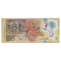 اسکناس 50 دلار 2014 جمهوری - 50 سال فعالیت بانک مرکزی - تک - UNC65 - ترینیداد و توباگو