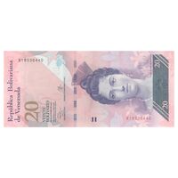 اسکناس 20 بولیوار 2013 جمهوری بولیواری - تک - UNC63 - ونزوئلا