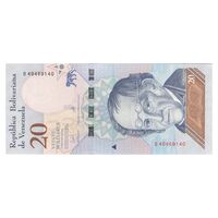 اسکناس 20 بولیوار 2018 جمهوری بولیواری - تک - UNC63 - ونزوئلا