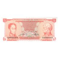 اسکناس 5 بولیوار 1989 جمهوری چهارم - تک - UNC65 - ونزوئلا