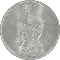 مدال نقره جشن تاجگذاری 1346 - MS62 - محمد رضا شاه