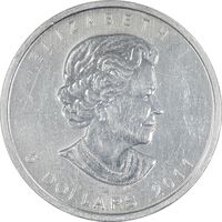 مدال 5 دلار الیزابت دوم 2011 - PF55 - کانادا