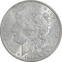 سکه یک دلار 1886 مورگان - MS62 - آمریکا