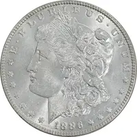 سکه یک دلار 1886 مورگان - MS62 - آمریکا