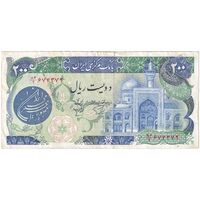 اسکناس 200 ریال (اردلان - مولوی) بدون فیلیگران - تک - EF40 - جمهوری اسلامی