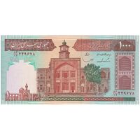 اسکناس 1000 ریال (ایروانی - قاسمی) فیلیگران با خط یقه - تک - UNC63 - جمهوری اسلامی