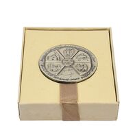 مدال نقره انقلاب سفید 1346 (با جعبه) - MS64 - محمد رضا شاه