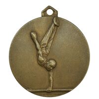مدال آویز ورزشی برنز ژیمناستیک مردان - EF - محمد رضا شاه