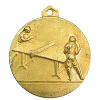 مدال آویز ورزشی طلا پینگ پنگ آموزشگاه کرمان - AU - محمد رضا شاه
