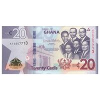 اسکناس 20 سدی 2019 جمهوری - تک - UNC63 - غنا