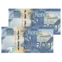 اسکناس 200 شیلینگ 2019 جمهوری - جفت - UNC63 - کنیا