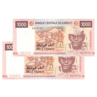 اسکناس 1000 فرانک 2005 (2021) جمهوری - AOA - جفت - UNC65 - جیبوتی