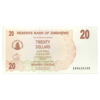 اسکناس 20 دلار 2006 جمهوری - تک - UNC65 - زیمبابوه