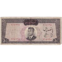 اسکناس 500 ریال 1341 - پرفیکس 1 - تک - F12 - محمد رضا شاه