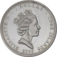 مدال 1 دلار یادبود الیزابت دوم 2003 - PF50 - ایسلند