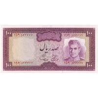 اسکناس 100 ریال (آموزگار - سمیعی) نوشته سیاه - تک - UNC64 - محمد رضا شاه