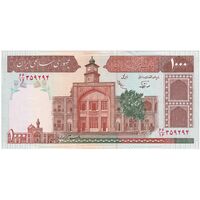 اسکناس 1000 ریال (نوربخش - عادلی) امضاء کوچک - شماره بزرگ - تک - AU58 - جمهوری اسلامی