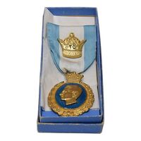 نشان بیست و پنجمین سال سلطنت - با جعبه فابریک - AU - محمد رضا شاه