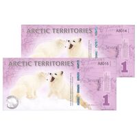 اسکناس 1 پولار دلار 2012 - جفت - UNC66 - شمالگان (قطب شمال)