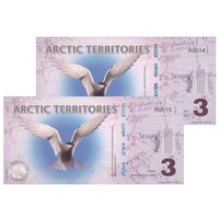 اسکناس 3 پولار دلار 2011 - جفت - UNC66 - شمالگان (قطب شمال)