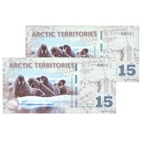 اسکناس 15 پولار دلار 2011 - جفت - UNC66 - شمالگان (قطب شمال)