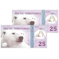 اسکناس 25 پولار دلار 2017 - جفت - UNC66 - شمالگان (قطب شمال)