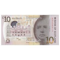اسکناس 10 پوند 2016 الیزابت دوم - بانک اسکاتلند - تک - UNC65 - اسکاتلند