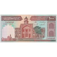 اسکناس 1000 ریال (ایروانی - قاسمی) فیلیگران بدون خط یقه - تک - UNC62 - جمهوری اسلامی
