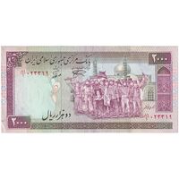 اسکناس 2000 ریال (نمازی - نوربخش) فیلیگران الله - نوشته خوانا - تک - AU55 - جمهوری اسلامی