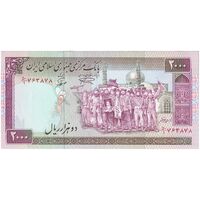 اسکناس 2000 ریال (نمازی - نوربخش) فیلیگران الله - نوشته خوانا - تک - AU58 - جمهوری اسلامی
