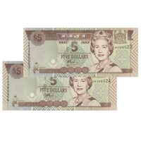 اسکناس 5 دلار بدون تاریخ (2002) جمهوری - جفت - UNC62 - فیجی