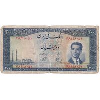 اسکناس 200 ریال 1330 - تک - VF30 - محمد رضا شاه