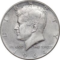 سکه نیم دلار 1964 کندی - MS61 - آمریکا