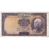 اسکناس 10 ریال پشت لاتین 1316 - بدون مهر - تک - VF35 - رضا شاه