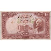 اسکناس 100 ریال پشت فارسی - مهر 1321 - تک - VF35 - رضا شاه