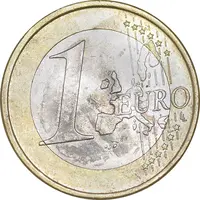 سکه 1 یورو 2002D جمهوری فدرال - AU58 - آلمان