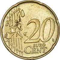 سکه 20 یورو سنت 2004 آلبرت دوم - AU58 - بلژیک