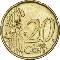 سکه 20 یورو سنت 2004 آلبرت دوم - AU58 - بلژیک