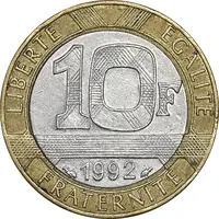 سکه 10 فرانک 1992 جمهوری کنونی - EF45 - فرانسه