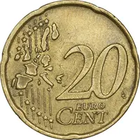 سکه 20 یورو سنت 2002 جمهوری - EF40 - ایتالیا