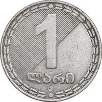 سکه 1 لاری 2006 جمهوری - نوشته های روی لبه ظریف - EF45 - گرجستان